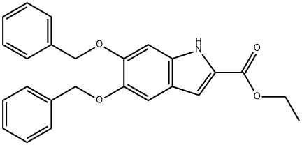 1H-Indole-2-carboxylic acid, 5,6-bis(phenylmethoxy)-, ethyl ester Structure