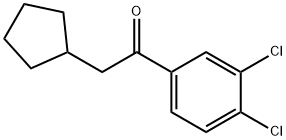 2-Cyclopentyl-1-(3,4-dichlorophenyl)ethanone Structure