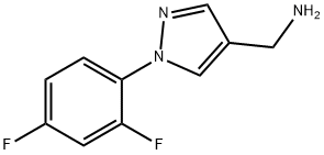 1H-Pyrazole-4-methanamine, 1-(2,4-difluorophenyl)- Structure