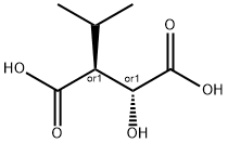 Butanedioic acid, 2-hydroxy-3-(1-methylethyl)-, (2R,3S)-rel- Structure