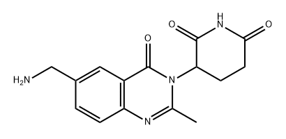 2,6-Piperidinedione, 3-[6-(aminomethyl)-2-methyl-4-oxo-3(4H)-quinazolinyl]- Structure