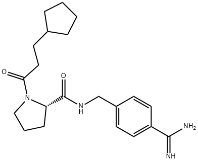 (S)-N-(4-Carbamimidoylbenzyl)-1-(3-cyclopentylpropanoyl)pyrrolidine-2-carboxamide Structure