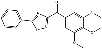 (2-Phenylthiazol-4-yl)-(3,4,5-trimethoxyphenyl)methanone 구조식 이미지