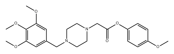 1-Piperazineacetic acid, 4-[(3,4,5-trimethoxyphenyl)methyl]-, 4-methoxyphenyl ester 구조식 이미지