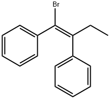 Benzene, [(1E)-1-bromo-2-phenyl-1-buten-1-yl]- Structure
