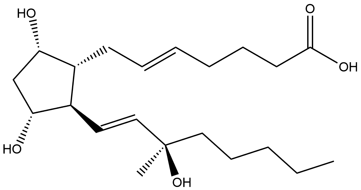Prosta-5,13-dien-1-oic acid, 9,11,15-trihydroxy-15-methyl-, (5E,9α,11α,13E,15R)- (9CI) 구조식 이미지