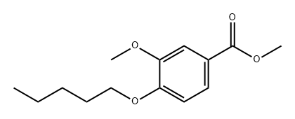 Benzoic acid, 3-methoxy-4-(pentyloxy)-, methyl ester Structure