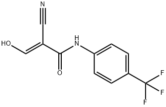 2-Propenamide, 2-cyano-3-hydroxy-N-[4-(trifluoromethyl)phenyl]-, (2E)- Structure