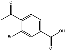 Benzoic acid, 4-acetyl-3-bromo- Structure