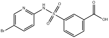 3-[(5-bromopyridin-2-yl)sulfamoyl]benzoic acid Structure