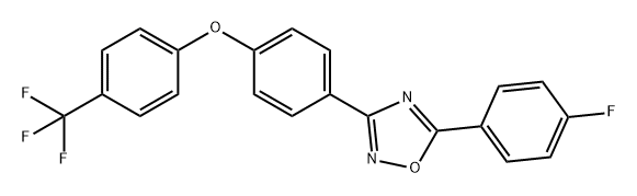 1,2,4-Oxadiazole, 5-(4-fluorophenyl)-3-[4-[4-(trifluoromethyl)phenoxy]phenyl]- Structure