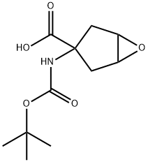 6-Oxabicyclo[3.1.0]hexane-3-carboxylic acid, 3-[[(1,1-dimethylethoxy)carbonyl]amino]- Structure