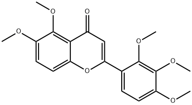 5,6-Dimethoxy-2-(2,3,4-trimethoxyphenyl)-4H-chromen-4-one 구조식 이미지