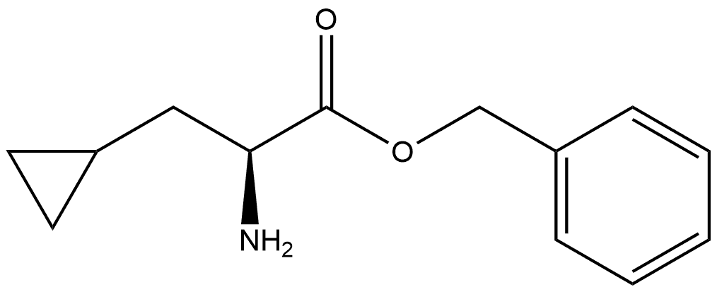 Cyclopropanepropanoic acid, α-amino-, phenylmethyl ester, (αS)- Structure