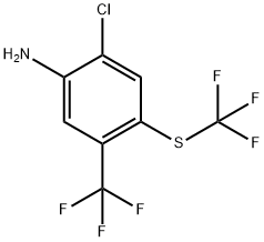 2-Chloro-5-trifluoromethyl-4-(trifluoromethylthio)aniline Structure