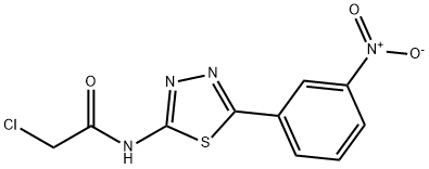 Acetamide, 2-chloro-N-[5-(3-nitrophenyl)-1,3,4-thiadiazol-2-yl]- Structure