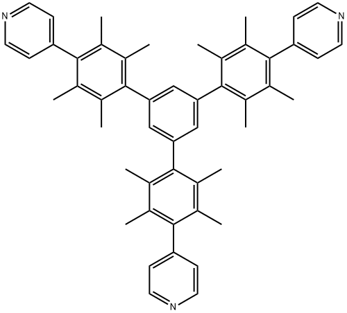 1,3,5-tris[2,3,5,6-tetramethyl-4-(pyridin-4-yl)phenyl]benzene Structure