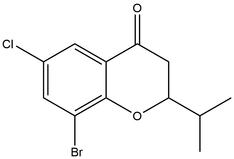 8-bromo-6-chloro-2-isopropylchroman-4-one Structure