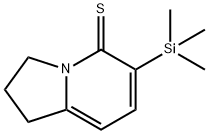 6-(Trimethylsilyl)-2,3-dihydroindolizine-5(1H)-thione 구조식 이미지