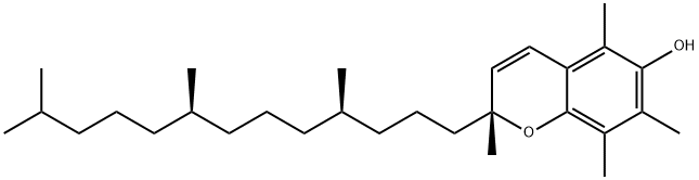 2H-1-Benzopyran-6-ol, 2,5,7,8-tetramethyl-2-[(4R,8R)-4,8,12-trimethyltridecyl]-, (2R)- Structure
