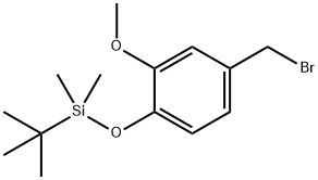 Benzene, 4-(bromomethyl)-1-[[(1,1-dimethylethyl)dimethylsilyl]oxy]-2-methoxy- 구조식 이미지