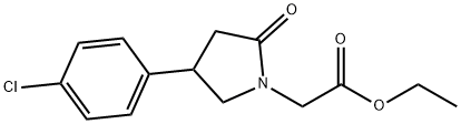 1-Pyrrolidineacetic acid, 4-(4-chlorophenyl)-2-oxo-, ethyl ester Structure