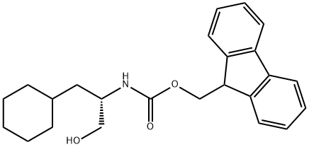 Carbamic acid, N-[(1S)-2-cyclohexyl-1-(hydroxymethyl)ethyl]-, 9H-fluoren-9-ylmethyl ester Structure