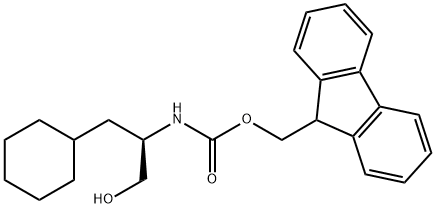 Carbamic acid, N-[(1R)-2-cyclohexyl-1-(hydroxymethyl)ethyl]-, 9H-fluoren-9-ylmethyl ester Structure