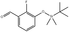 Benzaldehyde, 3-[[(1,1-dimethylethyl)dimethylsilyl]oxy]-2-fluoro- Structure