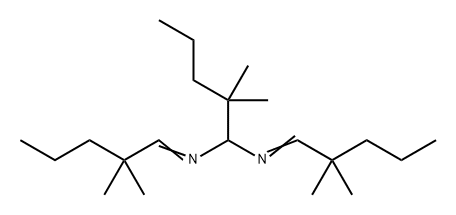 1,1-Pentanediamine, N,N'-bis(2,2-dimethylpentylidene)-2,2-dimethyl- Structure