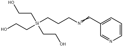 2,2'',2''''-((3-((Pyridin-3-ylmethylene)amino)propyl)silanetriyl)triethanol Structure