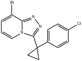 1,2,4-Triazolo[4,3-a]pyridine, 8-bromo-3-[1-(4-chlorophenyl)cyclopropyl]- 구조식 이미지