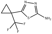 1,3,4-Thiadiazol-2-amine, 5-[1-(trifluoromethyl)cyclopropyl]- 구조식 이미지