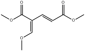 2-Pentenedioic acid, 4-(methoxymethylene)-, 1,5-dimethyl ester, (2E,4Z)- 구조식 이미지