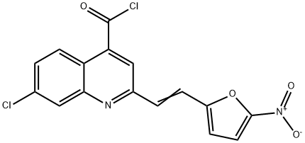 7-Chloro-2-(2-(5-nitrofuran-2-yl)vinyl)quinoline-4-carbonyl chloride 구조식 이미지