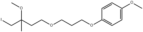Benzene, 1-[3-(4-iodo-3-methoxy-3-methylbutoxy)propoxy]-4-methoxy- Structure