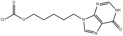 Carbonochloridic acid, 5-(1,6-dihydro-6-oxo-9H-purin-9-yl)pentyl ester Structure