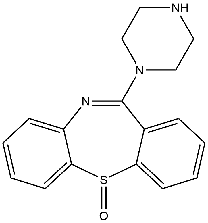 Dibenzo[b,f][1,4]thiazepine, 11-(1-piperazinyl)-, 5-oxide Structure