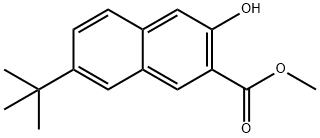 2-Naphthalenecarboxylic acid, 7-(1,1-dimethylethyl)-3-hydroxy-, methyl ester Structure