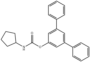 Carbamic acid, N-cyclopentyl-, [1,1':3',1''-terphenyl]-5'-yl ester 구조식 이미지