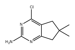 5H-Cyclopentapyrimidin-2-amine, 4-chloro-6,7-dihydro-6,6-dimethyl- Structure