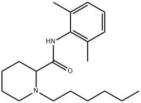 2-Piperidinecarboxamide, N-(2,6-dimethylphenyl)-1-hexyl- Structure