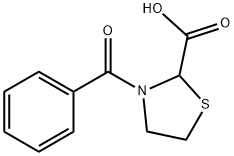 2-Thiazolidinecarboxylic acid, 3-benzoyl- Structure