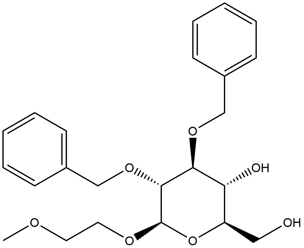 β-D-Glucopyranoside, 2-methoxyethyl 2,3-bis-O-(phenylmethyl)- Structure