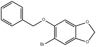 1,3-Benzodioxole, 5-bromo-6-(phenylmethoxy)- 구조식 이미지