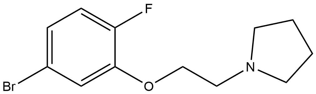 1-[2-(5-Bromo-2-fluorophenoxy)ethyl]pyrrolidine Structure