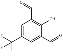 2-Hydroxy-5-(trifluoromethyl)benzene-1,3-dicarboxaldehyde Structure