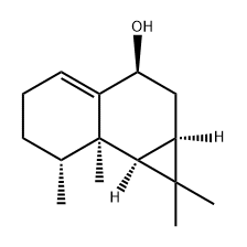 1H-Cyclopropa[a]naphthalen-3-ol, 1a,2,3,5,6,7,7a,7b-octahydro-1,1,7,7a-tetramethyl-, (1aR,3S,7R,7aR,7bS)- Structure