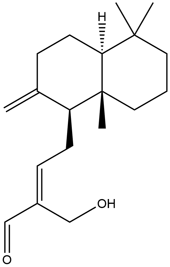 (2E)-4-[(1S,4aS,8aS)-Decahydro-5,5,8a-trimethyl-2-methylene-1-naphthalenyl]-2-(hydroxymethyl)-2-butenal Structure