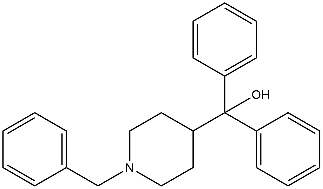 4-Piperidinemethanol, α,α-diphenyl-1-(phenylmethyl)- Structure